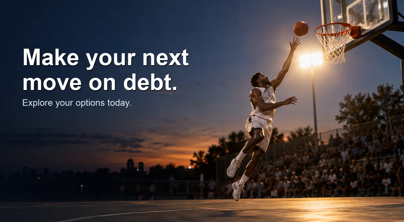 Stadium sports photography for the JG Wentworth debt relief program